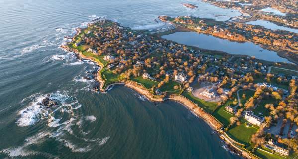 Aerial View of Cliff Walk