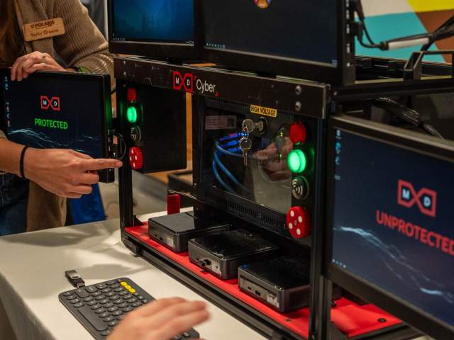 A cybersecurity demonstration.