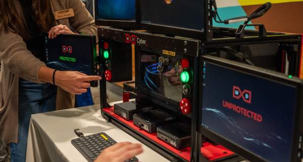 A cybersecurity demonstration.